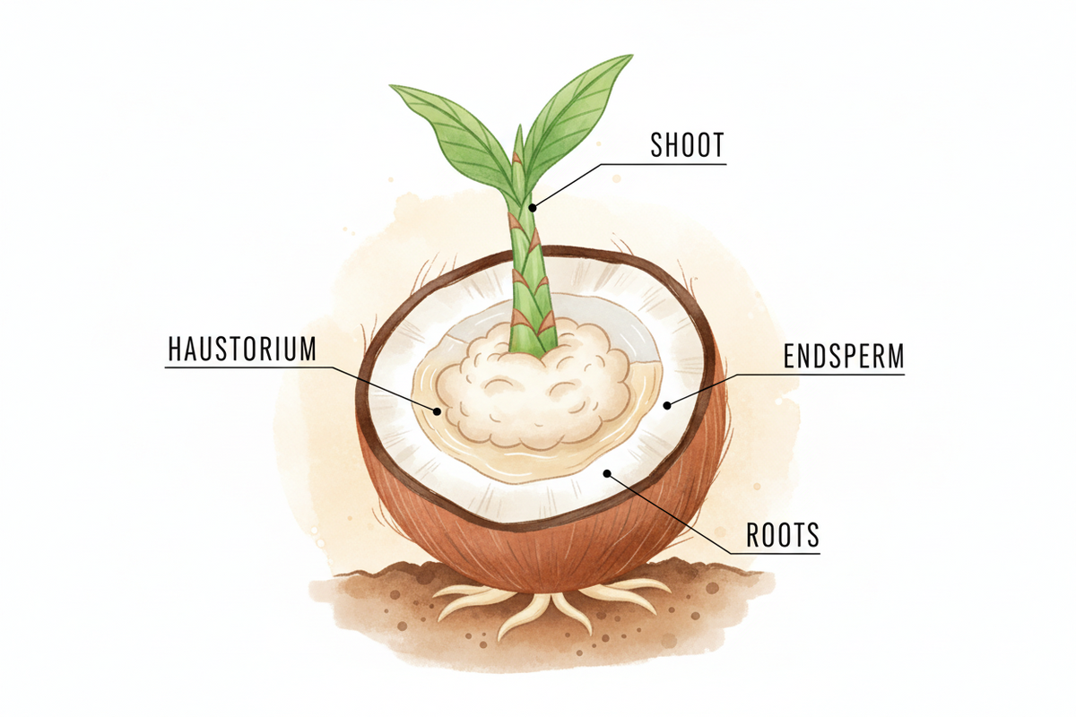 “How sprouting happens” mini-lessons (leicht science, haustorium explained)