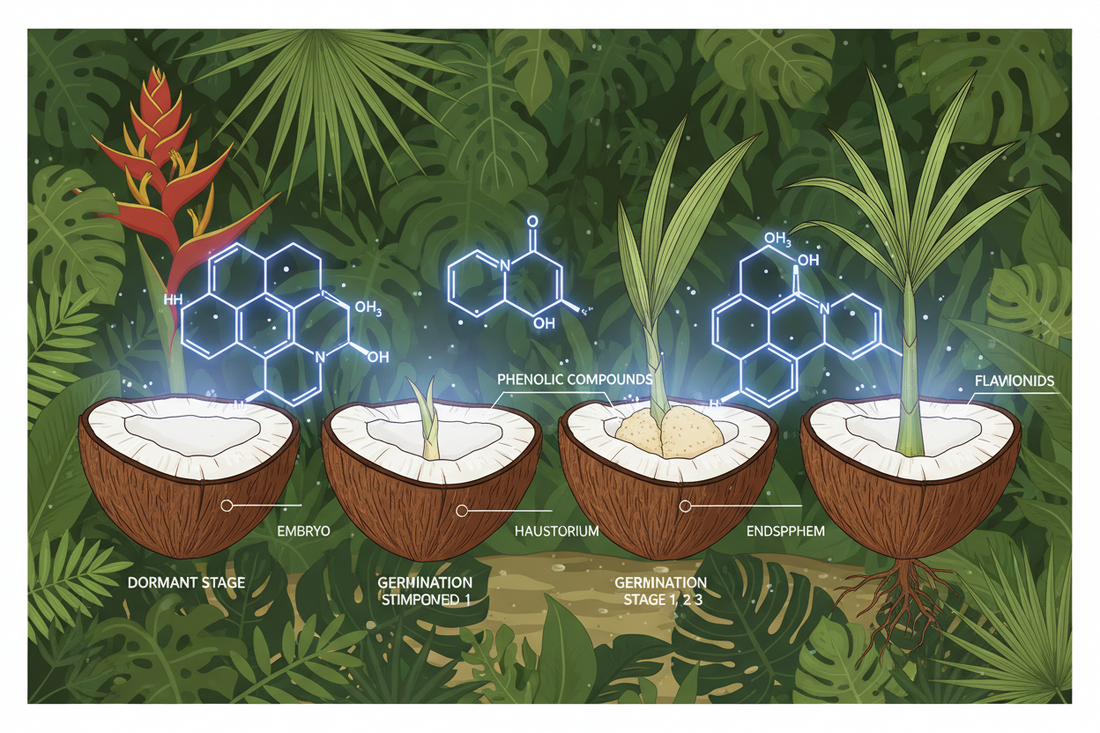 Exploring Phenolic and Flavonoid Counts in Germinating versus Dormant Coconuts