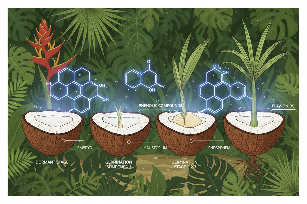 Exploring Phenolic and Flavonoid Counts in Germinating versus Dormant Coconuts