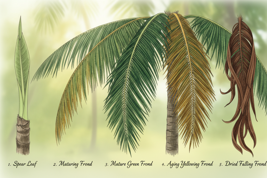Coconut Plant Leaves - Life Cycle